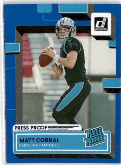 2022 Donruss #302 Matt Corral Blue Press Proof