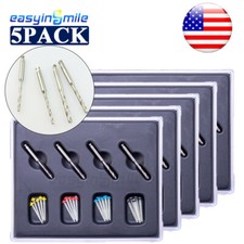Dental Endo Glass Quartz Fiber Post Root Canal Pins Straight Files&4 Drill 5Pack