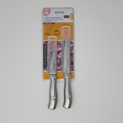 MasterChef 2-Piece Prep Set 5'' UTILITY & 3.5'' PARING KNIFE w/ Blade Covers *NEW*
