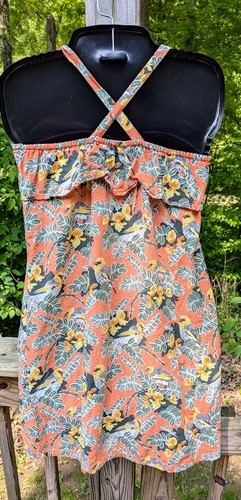 Patagonia Pataloha Tank Top WomensHawaiian Size S Organic Cotton Ruffle Tropical - Picture 4 of 8