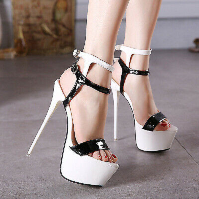 Sexy Womens Summer Sandals High Heels Ankle Strap Pumps Stiletto Club Shoes Size