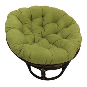 International Caravan Bali 42 Inch Rattan Papasan Chair With Cushion