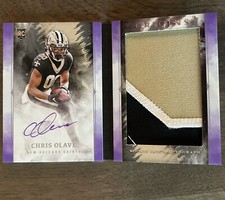 2022 PaniniOrigins CHRIS OLAVE Rookie Booklet On Card Patch Auto #5/5 - Saints