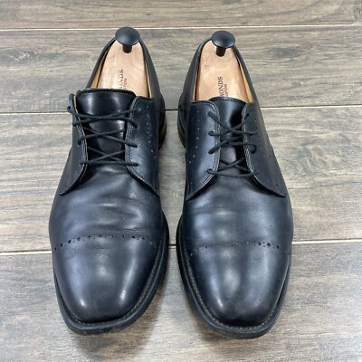 Allen Edmonds Dress Shoes Mens 11 D Black Leather TROY  display picture 3