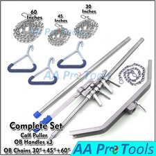 Calf Puller, OB Handle  OB Chains Cattle Birthing Delivery COMPLETE SET