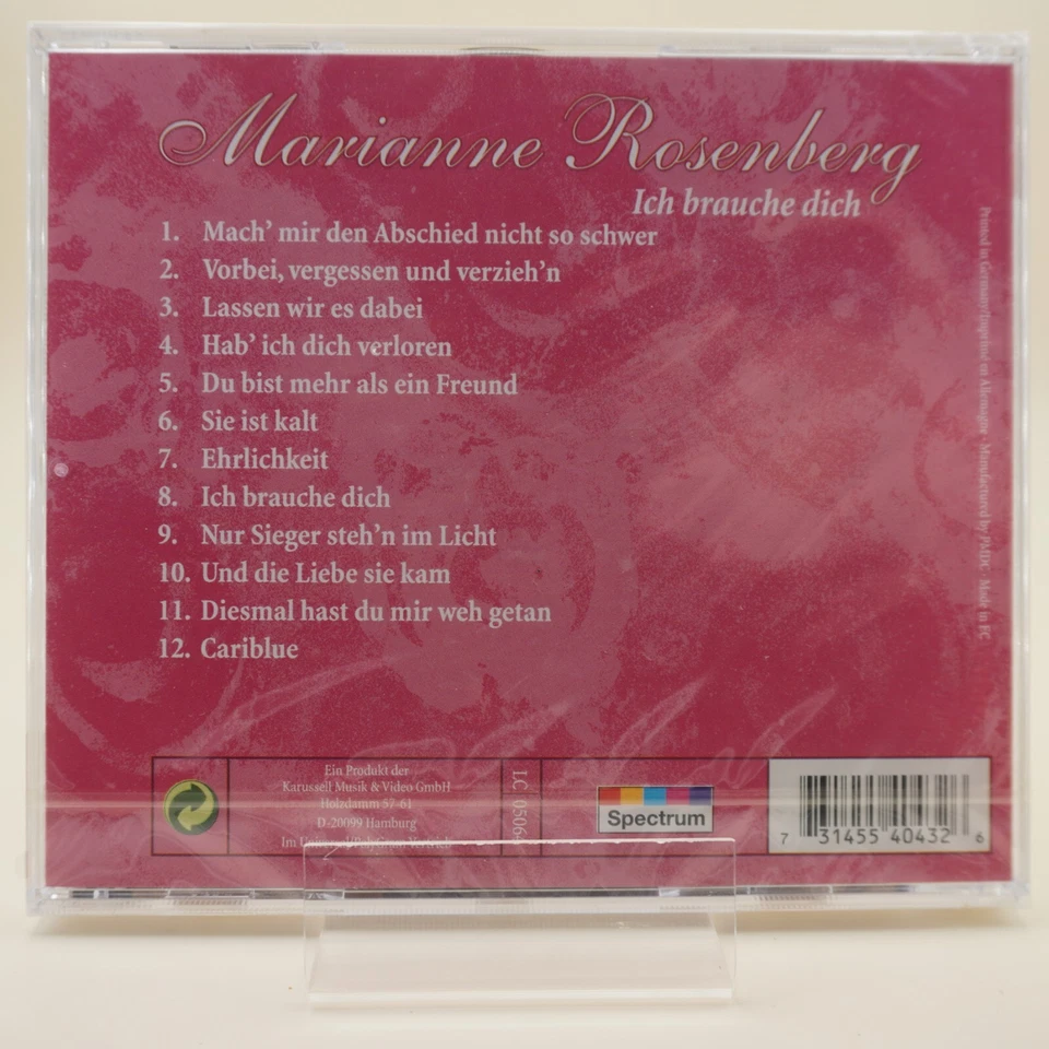 Marianne Rosenberg – Ich Brauche Dich | CD | Zustand Neu / OVP - Bild 2 von 2