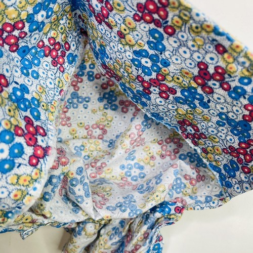 Women's Bonnet Floral handmade red blue white cosplay granny prairie garden work - Picture 4 of 10