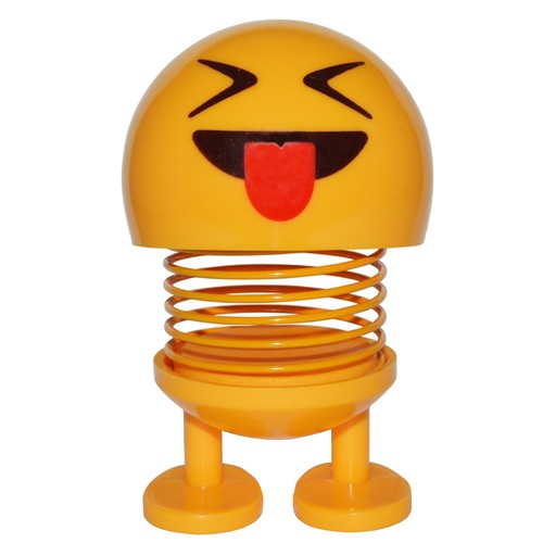 4-inch Smiley Face Bobblehead with Adhesive Feet for Mounting in Car, Cute Mini - Picture 7 of 72