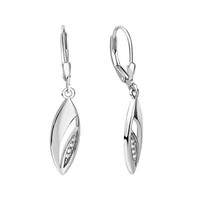 Ohrschmuck Ohrring OhrhäNger 925 Sterling Silber Rhodiniert 8 Zirkonia V