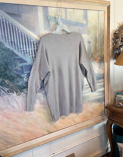 NINEXIS lockerer Oversize Tunika Pullover in meliertem Grau Neu mit Etikett M/L - Bild 9 von 12