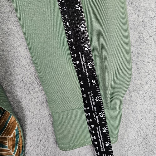 Vtg 60s 70s Mens Blazer 40 Green Disco Western Jacket Button Up Pocket Polyester - Picture 11 of 24