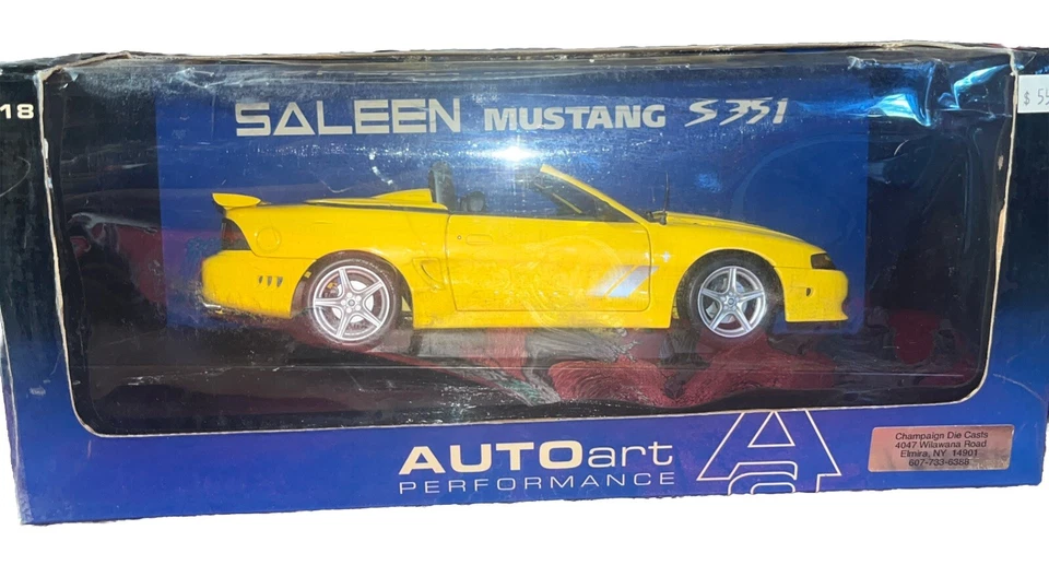 Auto Art Yellow Top Off Saleen Mustang S351 - Image 2 of 4