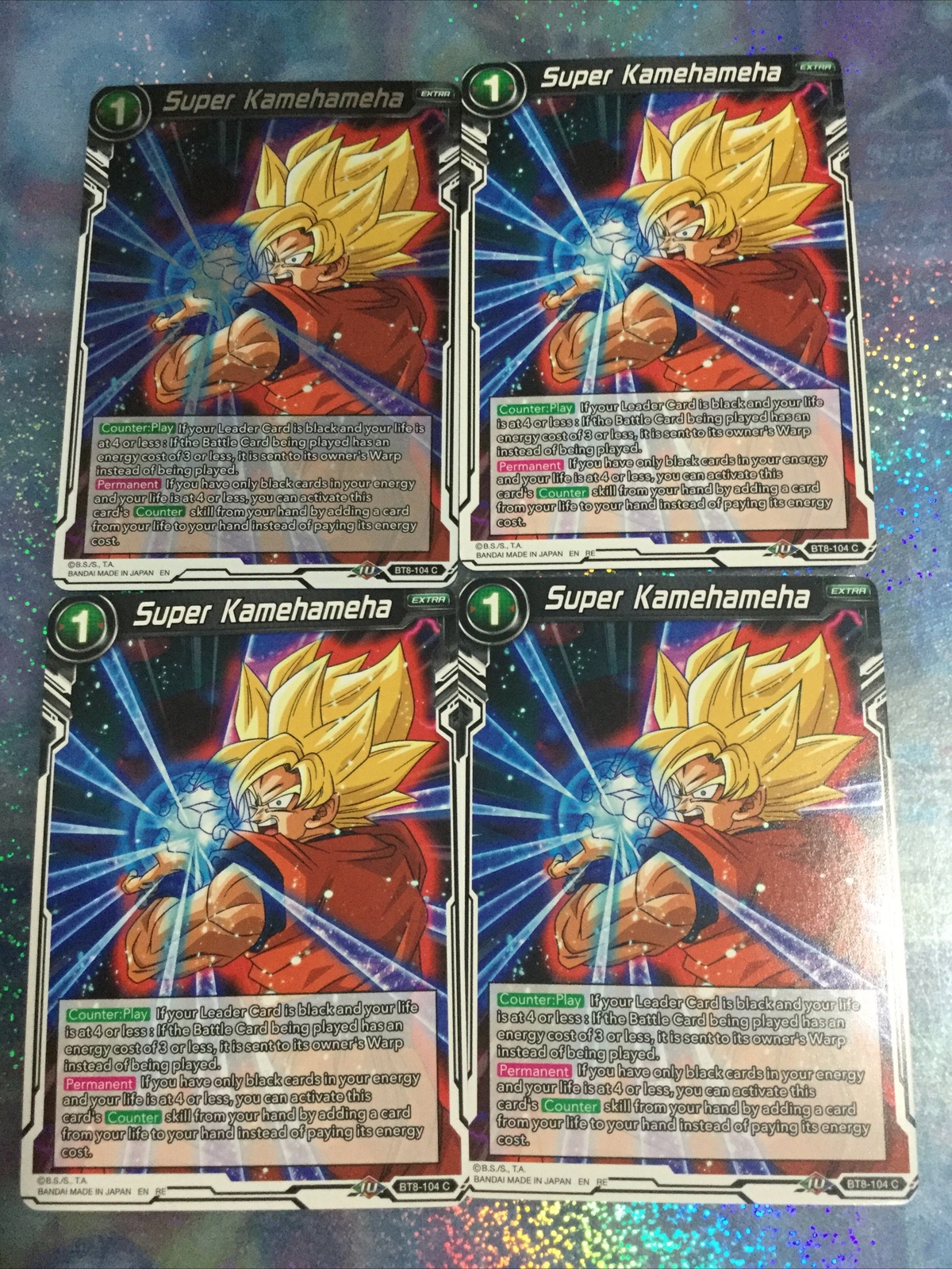 Super Kamehameha x4 [BT8104] Mythic Booster Playset (1x foil) eBay
