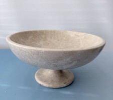 Laura Ashley Home Footed Marble Bowl 25cm Decorative Stone Centrepiece Heavy