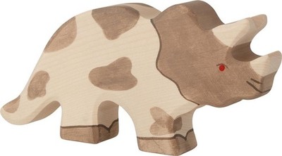 Holztiger Triceratops Toy Figure
