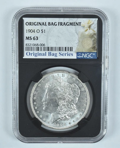 1904-O Morgan Silver Dollar Original Bag Fragment MS63 NGC *2837