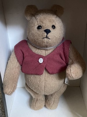 R. JOHN WRIGHT VINTAGE 8'' WINNIE THE POOH MOHAIR PLUSH IN BOX WITH HANG TAG