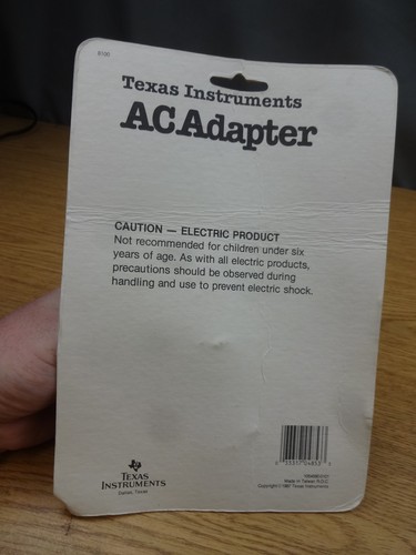 1987 Texas Instruments NOS AC Adapter For Speak & Spell Math Read Sealed RARE EX - Picture 5 of 6