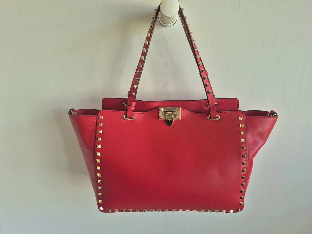 Valentino Garavani Rockstud Tote Red Bags & Handbags for Women for
