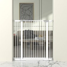 41" Extra Tall Baby Gate for Doorway, 29.6-40.5'' Metal 29.6-40.5''W, White