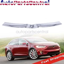 Fit For 2016-2020 Tesla Model X Front Bumper Upper Grille Trim Molding Chrome