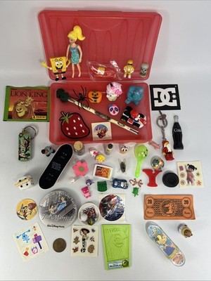 Junk Drawer Lot Trinkets Miniatures 1990 s Millennial Vibe + Spacemaker Box