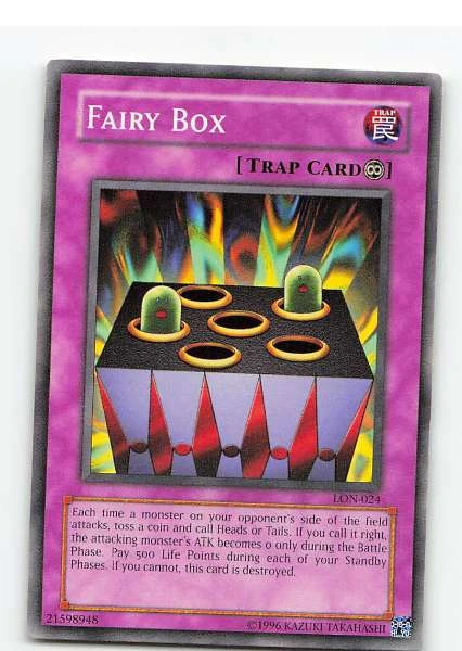 Fairy Box LON-024 YuGiOh Labyrinth of Nightmare trading card — raw and PSA graded price guide