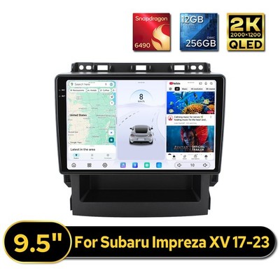 Octa Core 9.5 Inch QLED Car Multimedia Player  For Subaru Impreza XV 2017-2023