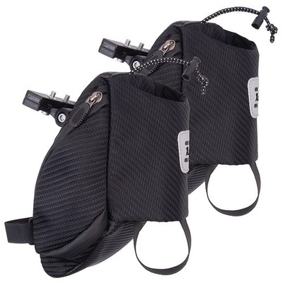 Xcase 2er-Set Reflektierende Fahrrad-Satteltasche m. Flaschenhalter, ca. 1 l