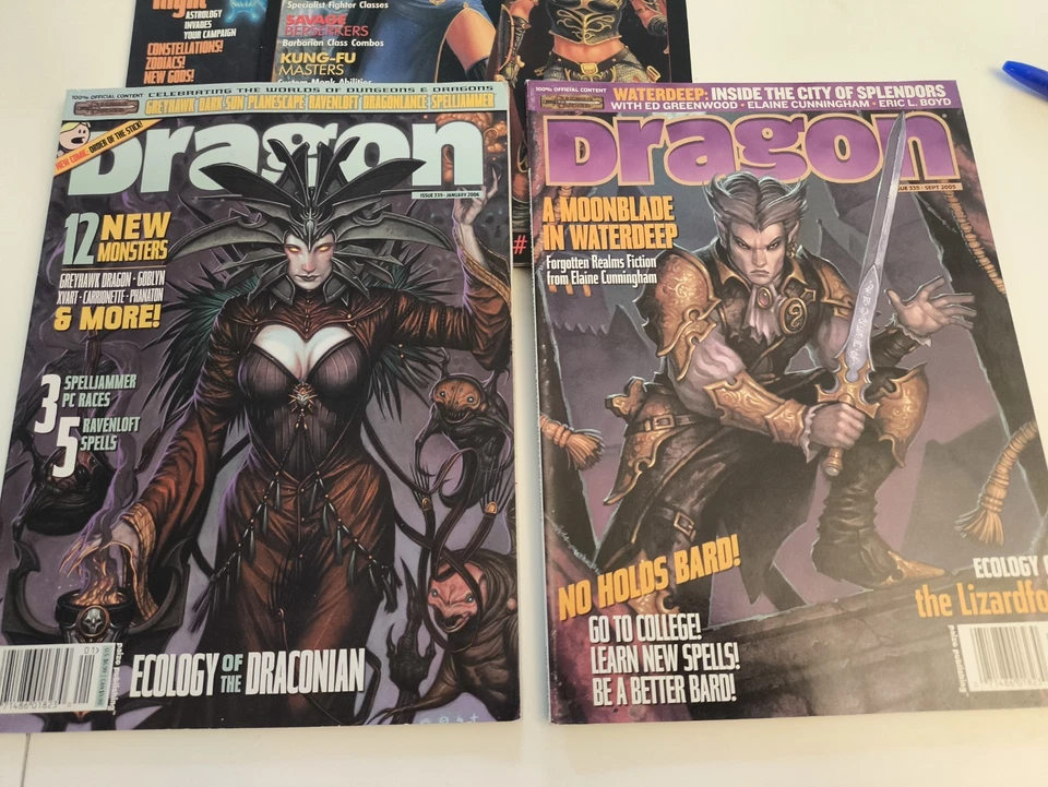 Lot 6 REVUE MAGAZINE DRAGON JDR Dungeon D&D Dungeons And Dragons VO - Photo 3/4