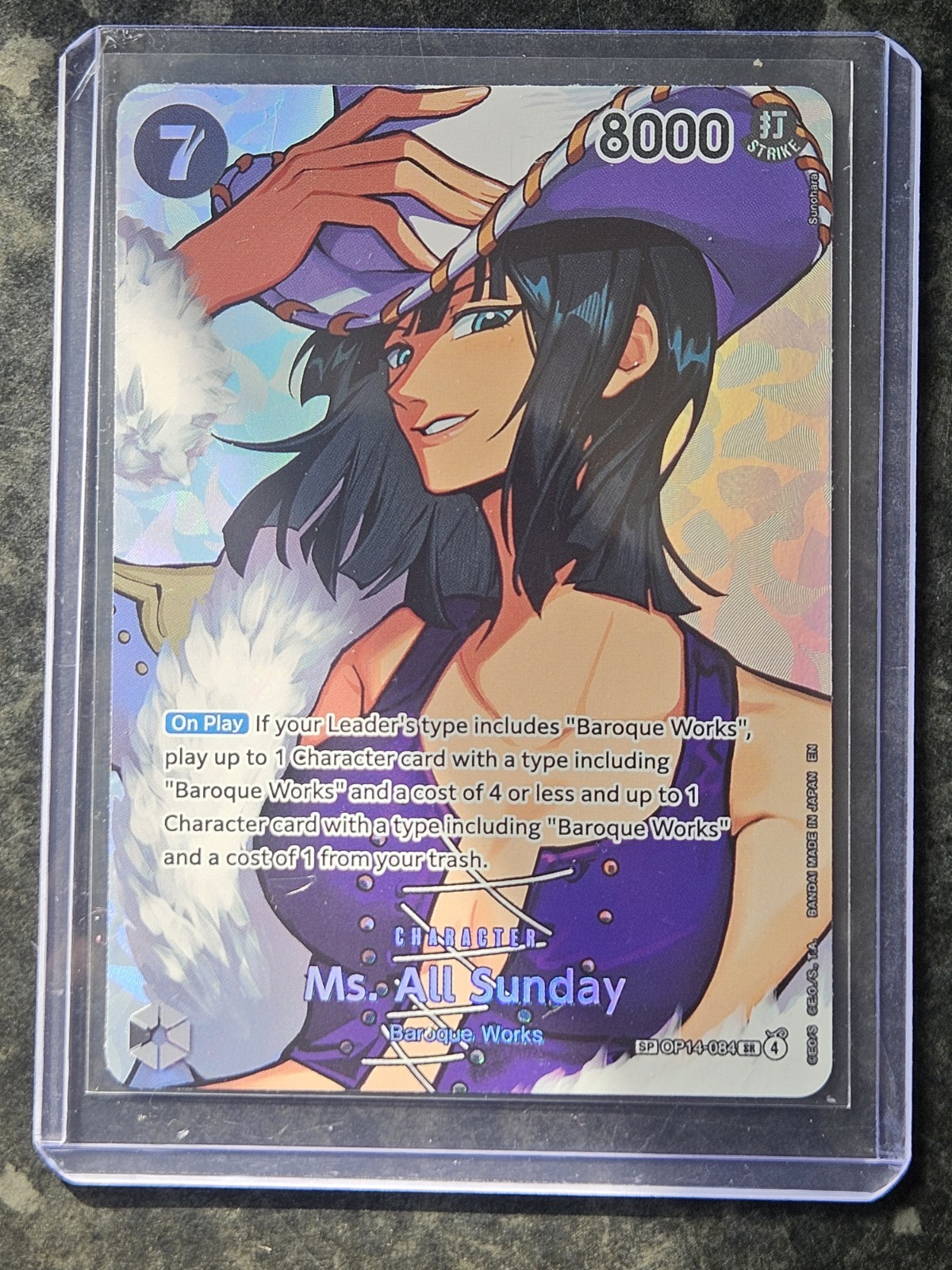 One Piece CCG Ms. All Sunday (SP) OP14-084 SR - The Time of Battle (OP16) MINT!
