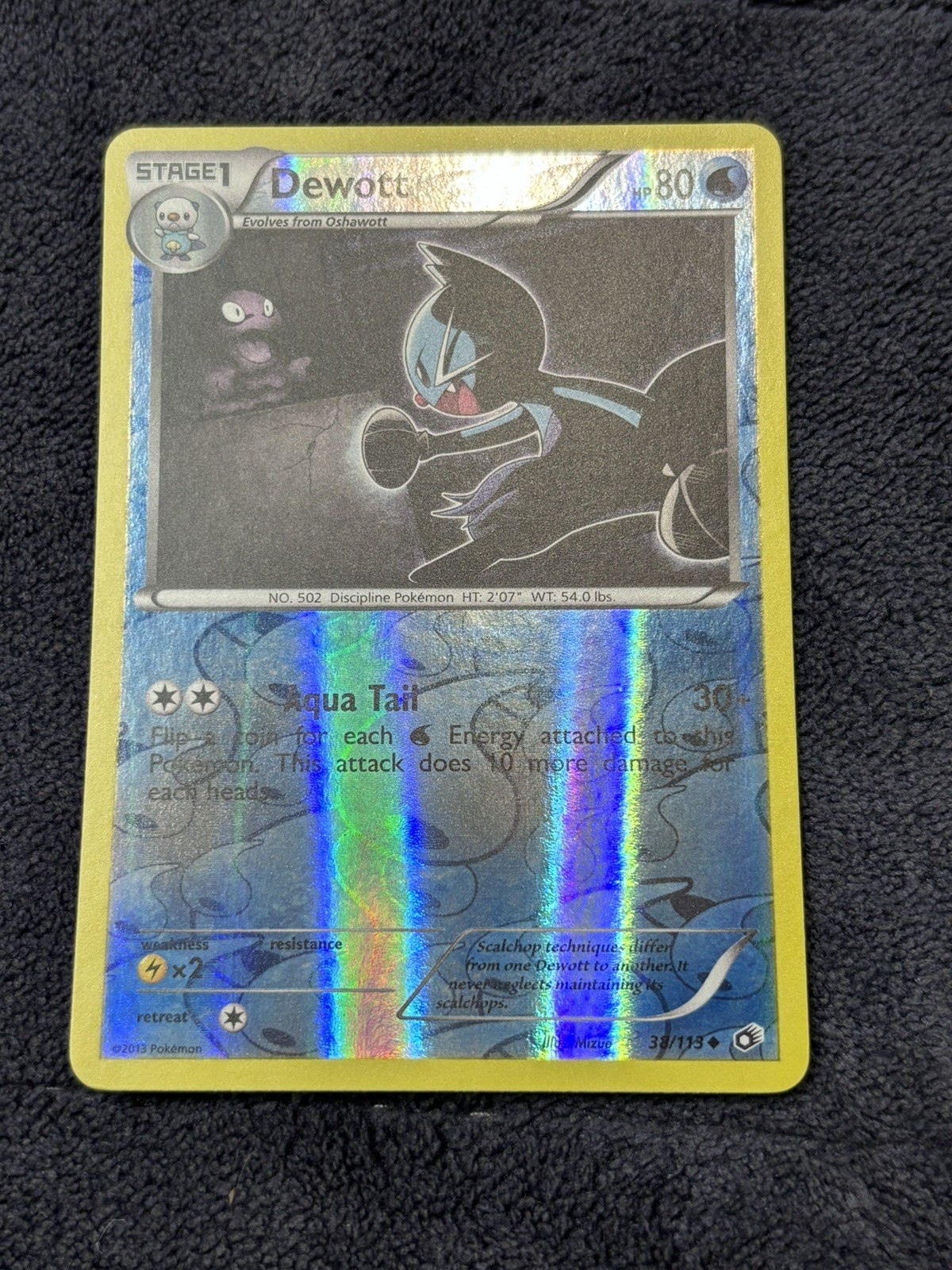 Pokémon Tcg Dewott 38/113 Reverse Holo Legendary Treasures NM 