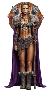 Freyja Norse God Viking Mythology Warrior Self Adhesive Warning Sticker