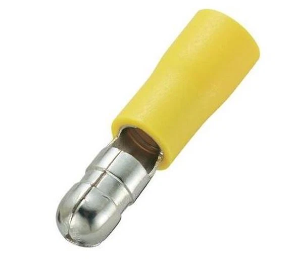 Capicorda cilindrico isolato ad innesto maschio giallo 4-6 mm2 ELEMATIC 1124044