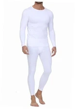 Thermal Underwear for Men Base Layer Long Johns Large 26"Inseam White