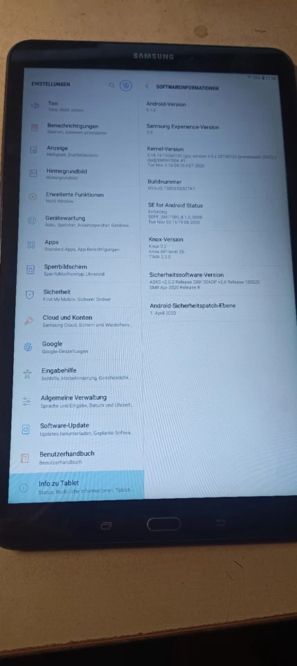 Samsung Galaxy Tab A (2016, SM - T580) Schwarz SEHR GUT - Bild 4 von 4