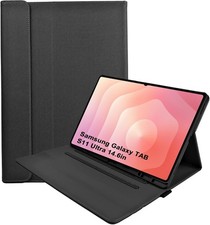 Case for Samsung Galaxy Tab S11 Ultra 2025 14.6 inch with Pen Holder, Black