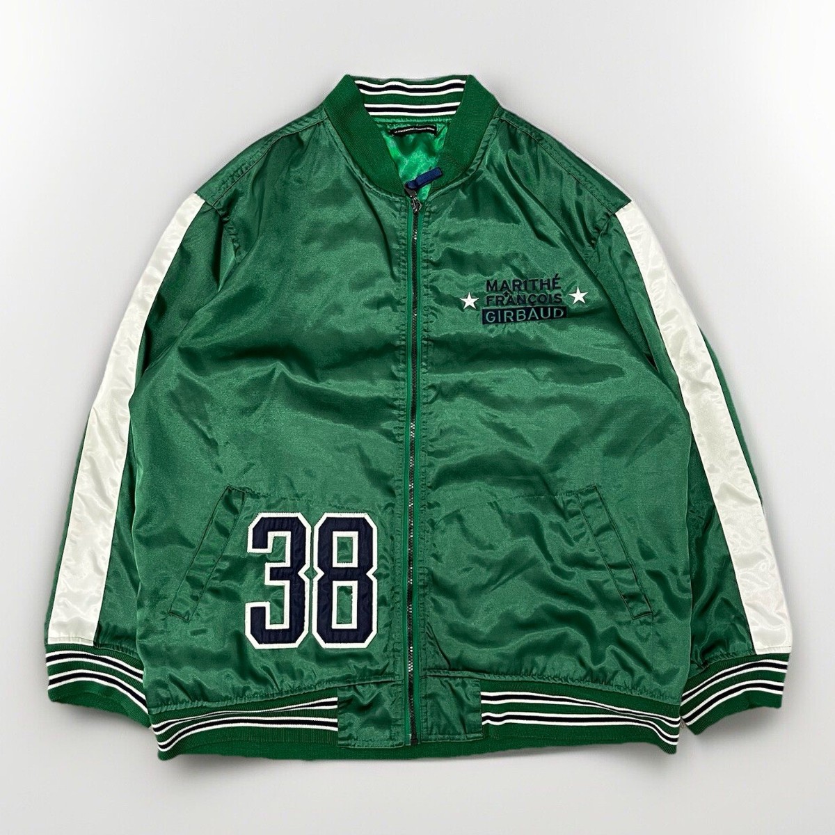 MARITHE FRANCOIS GIRBAUD Vintage Bomber Satin Jacket size XL | eBay