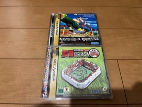 SEGA Saturn Console White Color & Controller with games Japan 0114