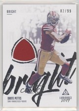 2019 Panini Luminance Bright Beginnings 82/99 Dante Pettis #BB-12 0c6