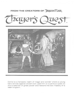 Thayer's Quest RDI Video Arcade Flyer / Brochure / Ad - Excellent -1984 RARE