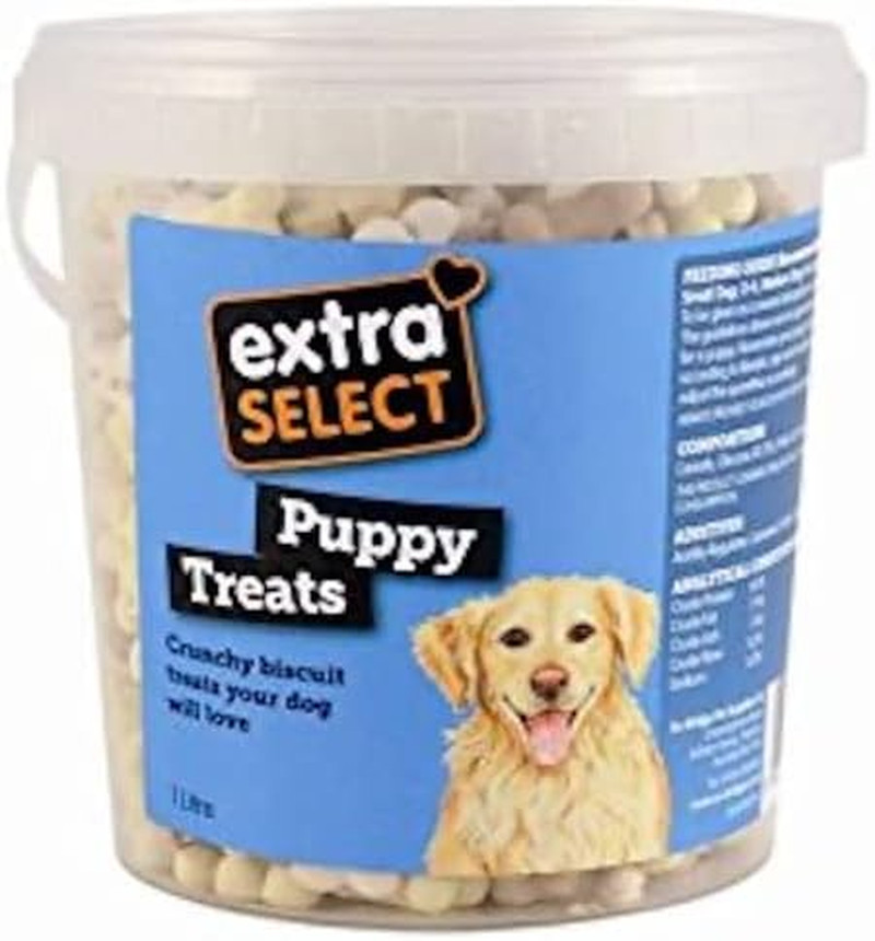 Extra Select Puppy Bones Dog Treat Biscuits in a 1ltr Bucket (approx 340 biscuit