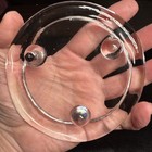 Footed Clear Glass Pillar  Jar Candle Underplate Holder Dish Fits 3” Wide Candle
