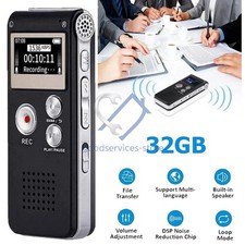 Lecture Digital Voice Recorder Dictaphone Audio MP3 Sound Mini Spy Recorder Mic