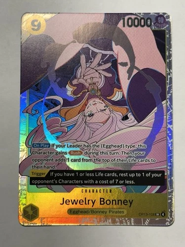 OP-13 Jewelry Bonney 108 SR Carrying On His Will Foil OP13-108 NM One Piece Card