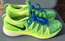 Nike Flynit Lunar 2 Women's Lime Green Trainers 620658-701 Size UK 6.5 Eu 40.5