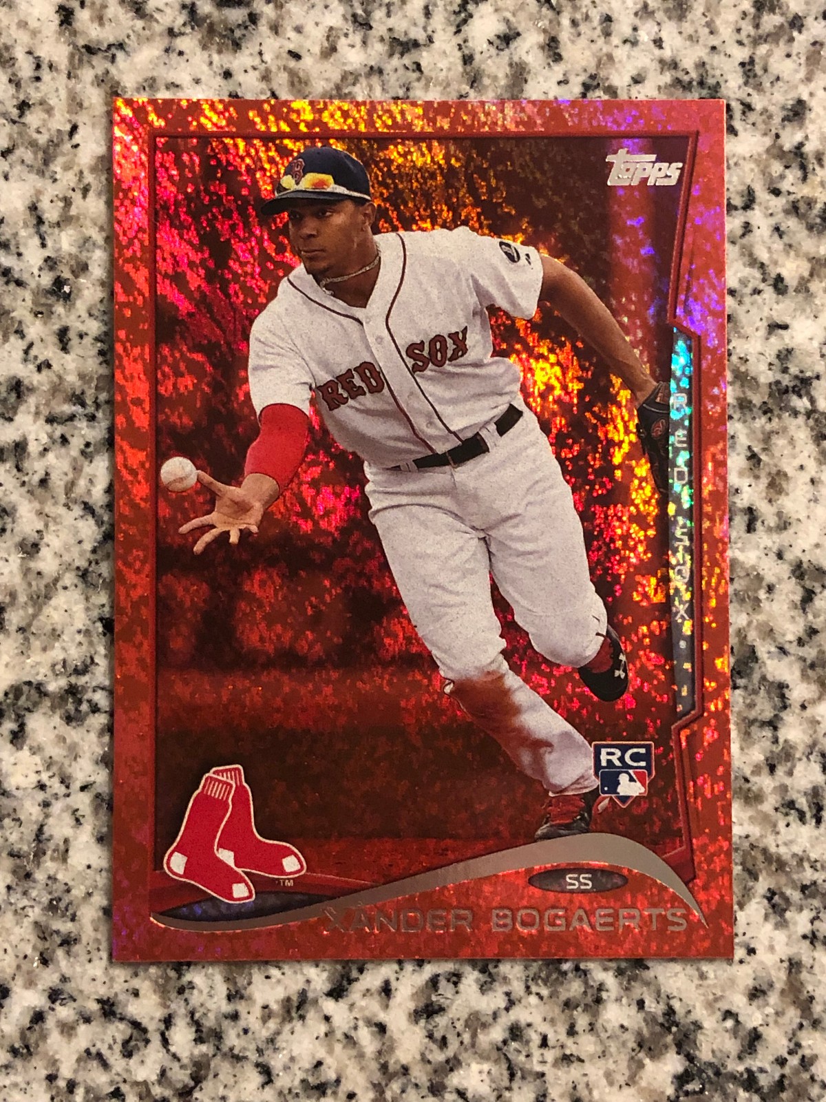 2014 Topps Red Hot Foil (SP) #133 ~ Xander Bogaerts Rookie (RC) ~ Boston Red Sox
