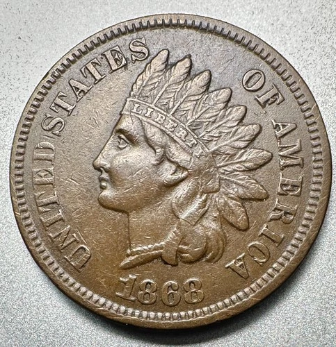 1868 INDIAN CENT  XF   KEY DATE  #1185
