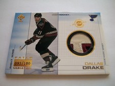 DALLAS DRAKE 2000-01 PACIFIC PRIVATE STOCK GAME GEAR 3 COLOR COYOTES PATCH