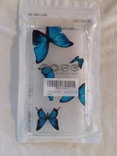 iPhone 11 cell phone case blue butterflies